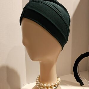 Winter Green Stylish Layered Turban Fashion Faith Chemo Cultural Headpiece NWT